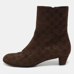 Gucci: Тёмные ботинки 