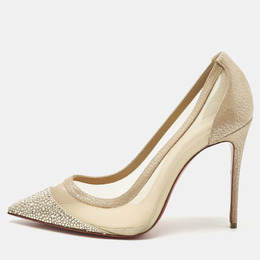 Christian Louboutin: Бежевые туфли 