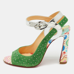 Christian Louboutin: Зелёные сандалии 