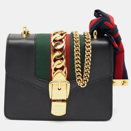 Gucci: Чёрная сумка  Sylvie