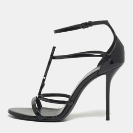 Saint Laurent Paris: Чёрные сандалии  Cassandra