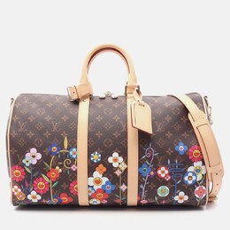 Louis Vuitton: Коричневая сумка  Keepall