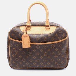 Louis Vuitton: Коричневая сумка  Deauville