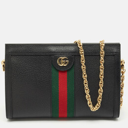Gucci: Чёрная сумка  Ophidia