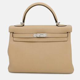 Hermes: Бежевая сумка  Kelly