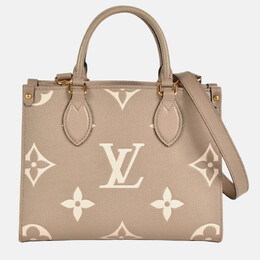 Louis Vuitton: Бежевая сумка-шоппер 
