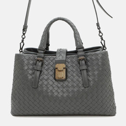 Bottega Veneta: Серая сумка  Intrecciato