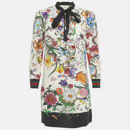 Gucci: Многоцветное платье 