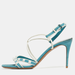 Valentino: Голубые сандалии  Rockstud