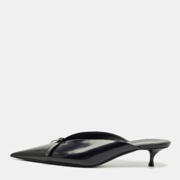 Balenciaga: Чёрные сабо  Knife