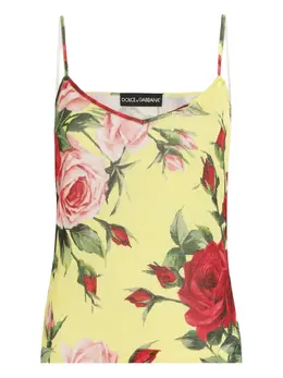 Dolce & Gabbana: Топ  Rose с принтом