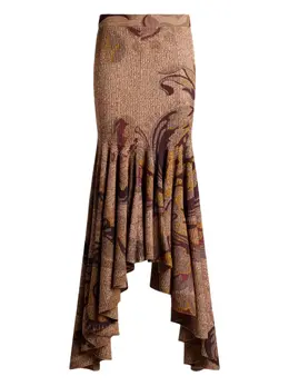 ETRO: Юбка с растительным принтом 