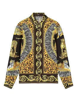Versace: Шёлковая рубашка 