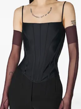 Mugler: Чёрный топ 