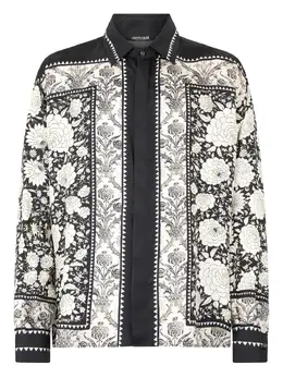 Roberto Cavalli: Рубашка с растительным принтом 