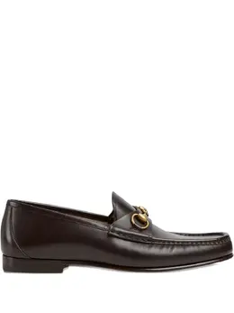 Gucci: Тёмные туфли  Horsebit
