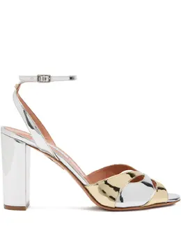 Aquazzura: Серебристые сандалии 