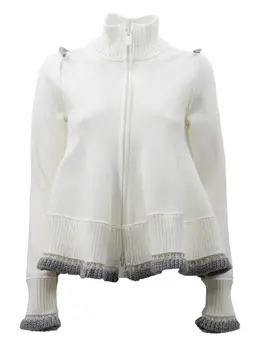 sacai: Белый кардиган 