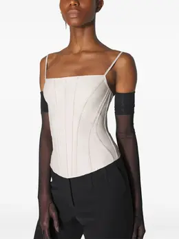 Mugler: Белый корсет 