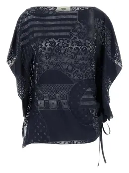FENDI: Синий топ 