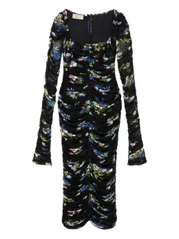 Blumarine: Платье с растительным принтом 