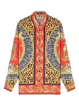 Versace: Шёлковая рубашка 