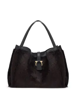 Ferragamo: Тёмная сумка-шоппер 