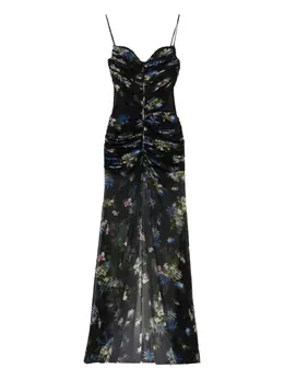 Blumarine: Платье с растительным принтом 
