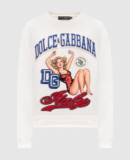 Dolce&Gabbana: Белый свитшот 