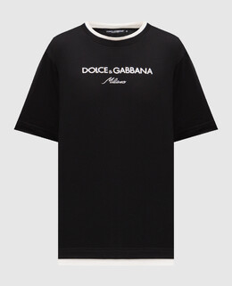 Dolce&Gabbana: Чёрная футболка 