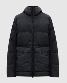 Stone Island: Чорні пуховики  Crinkle Reps