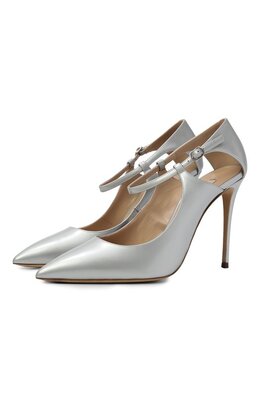 Casadei: Серебристые туфли  Julia