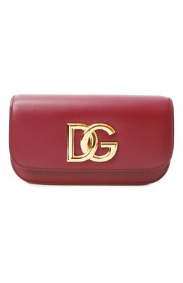 Dolce & Gabbana: Бордовая сумка 