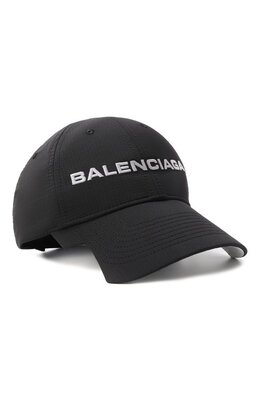 Balenciaga: Чёрная кепка 