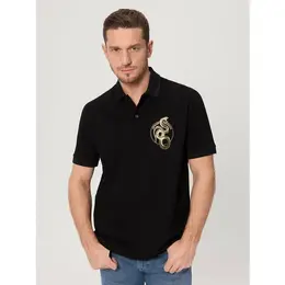 Armani Exchange: Чёрное поло 