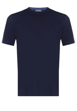 CORNELIANI: Синяя футболка 