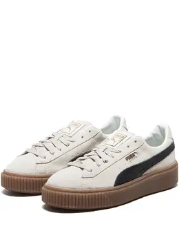 PUMA: Белые кроссовки  Suede
