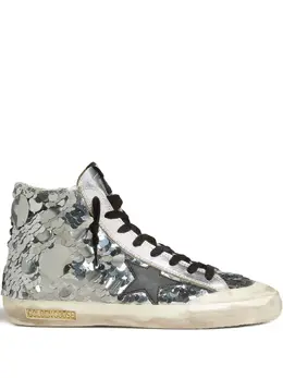 Golden Goose: Серебристые кроссовки  Francy