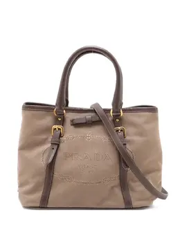 Prada Pre-Owned: Коричневая сумка-шоппер 