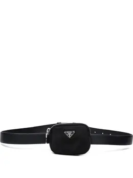 Prada Pre-Owned: Чёрная поясная сумка 