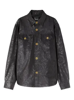 Versace: Чёрная рубашка  Barocco