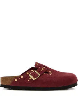 Birkenstock: Бордовые сабо  Boston