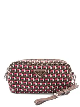Prada Pre-Owned: Клатч с геометрическим принтом 