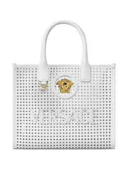 Versace: Белая сумка-шоппер  Medusa