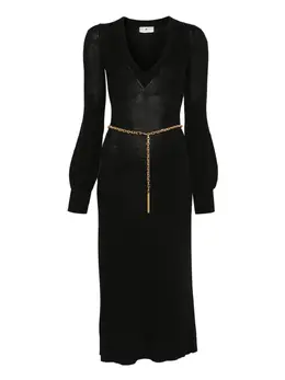 Elisabetta Franchi: Платье с v-образным вырезом 