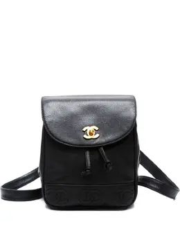 CHANEL Pre-Owned: Чёрный рюкзак 