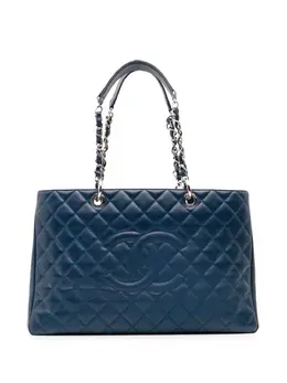 CHANEL Pre-Owned: Голубая сумка-шоппер 