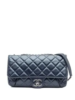 CHANEL Pre-Owned: Голубая сумка через плечо 