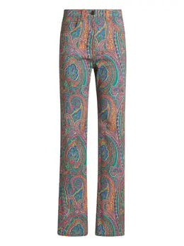 ETRO: Джинсы с принтом 