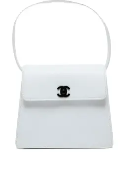 CHANEL Pre-Owned: Белая сумка-шоппер 